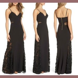 NWD Maria Blanca‎ Nero [SZ 4 ] Shannon Lace Inset Gown Black